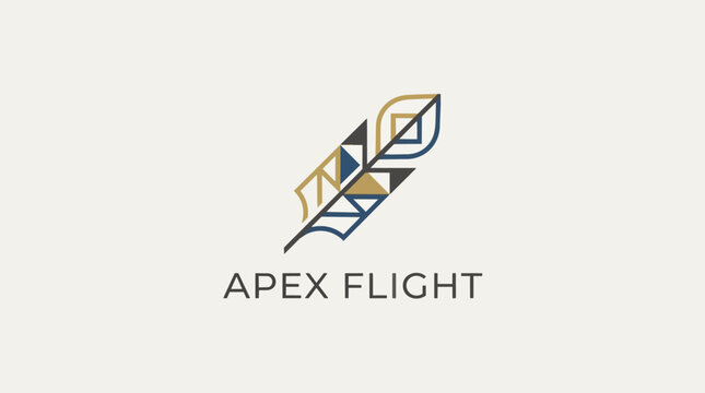 Apex Flight Rocket Logo Illustration.