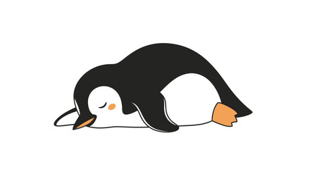 Sleeping Penguin on the Ground. © Bakul