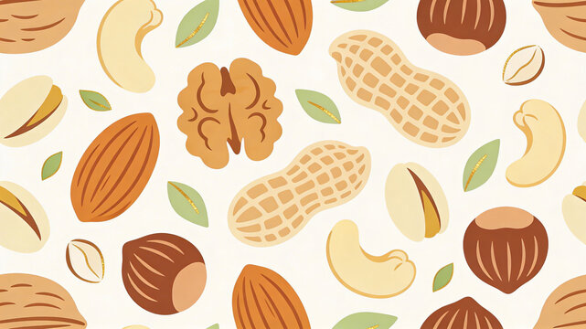 seamless pattern with acorns