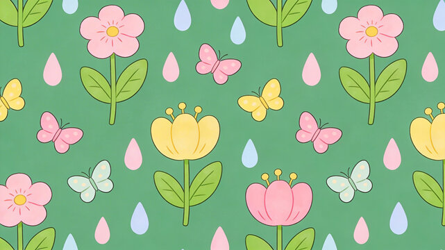 pattern with tulips
