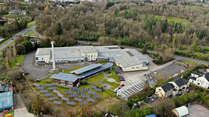 Drone shot of the South West College Erne Campus College Enniskillen Campus Fermanagh N Ireland © Peter Steele