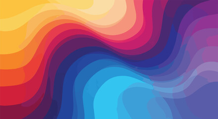 Obraz premium A gradient rainbow wave