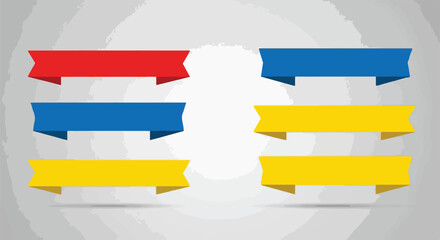 Fototapeta premium A graphic design element featuring six colorful ribbons