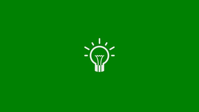Figuring Out, Solving Problems, Finding Solutions, Answers to Questions, Getting Ideas concept - minimal motion graphics clip, Green Screen, foreground color 7.5% gray