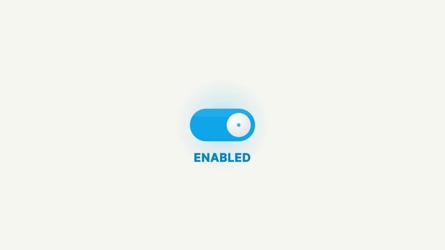 Simple enabled toggle button interface with clean layout and modern UI design