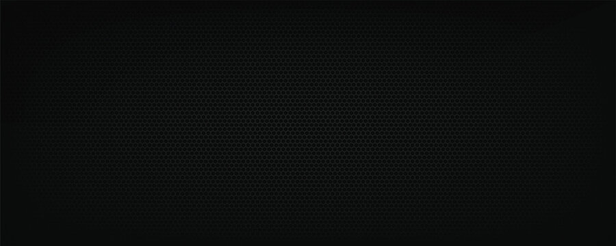 Dark metal diamond mesh grid background. Seamless vector illustration of black perforated steel grating sheet with rhombus holes for industrial technology and engineering design.