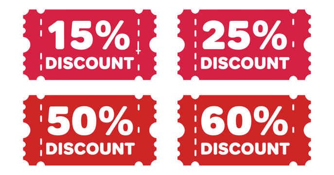 Discount coupons vector