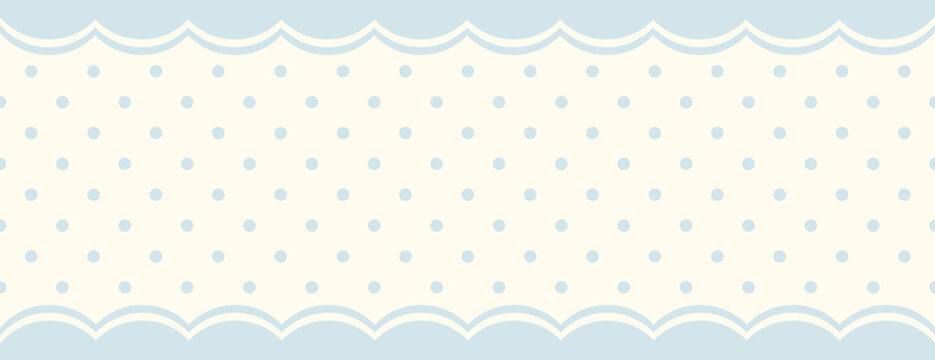 Vintage polka dot border design background