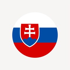 Obraz premium Slovakia flag emblem illustration isolated element