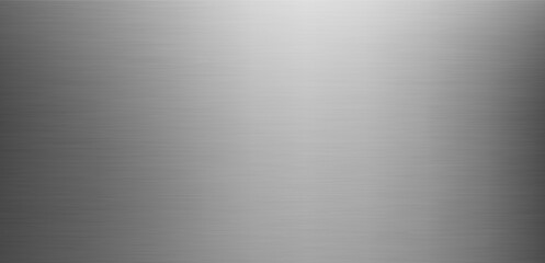 Obraz premium Brushed Stainless Steel Surface with Horizontal Matte Industrial Texture Gradient Background