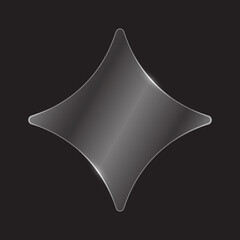 Fototapeta premium Glossy diamond shape design on black