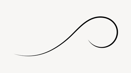 Obraz na płótnie Canvas Elegant minimalist swirl design element