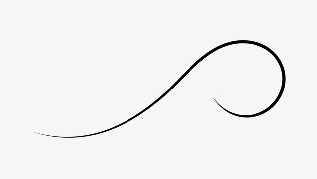 Elegant minimalist swirl design element