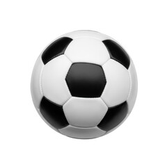 Fototapeta premium A black and white soccer ball isolated on transparent background