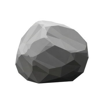 A large gray diamond gemstone isolated on transparent background