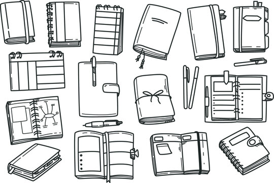 A colorful vector set of isolated folder and book icons featuring professional business, office, and education design symbols for web and document filing illustration