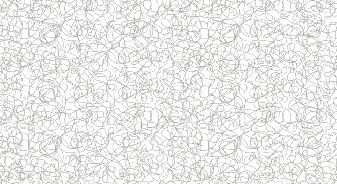 Abstract Gray Scribble Pattern Background, Chaotic Lines, Modern Art Texture