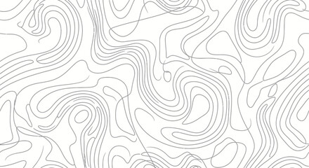 Fototapeta premium Abstract topographic contour lines pattern, monochrome, graphic background