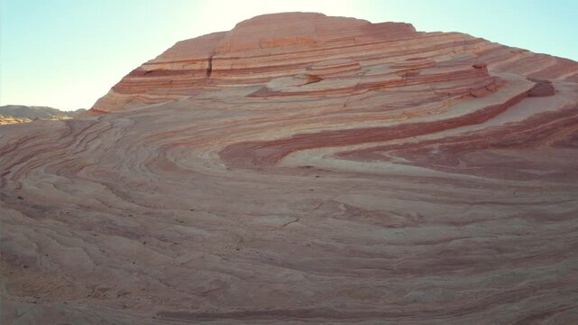 Fire Wave Formation in Valley of Fire &mdash; Red Sandstone Landscape, Nevada