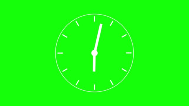 A simple white clock face displaying approximately ten minutes past the hour