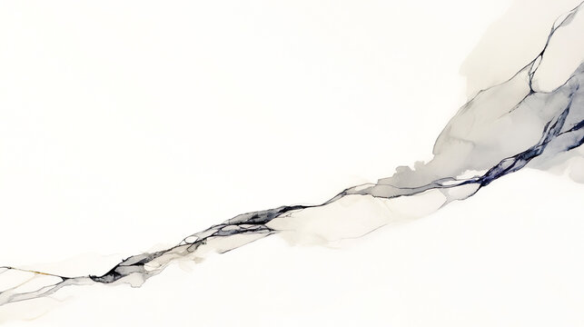 白背景に黒い亀裂が入った水彩イラスト
