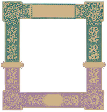 Vintage Ornate Frame PNG, Decorative Engraved Border, Antique Floral Victorian Frame