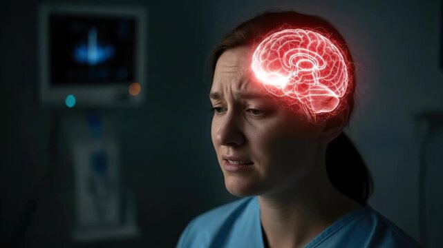 Acute traumatic brain injury, cerebral pain, neurological damage, patient experiencing severe cognitive impairment, medical emergency, significant neural dysfunction, urgent healthcare implications