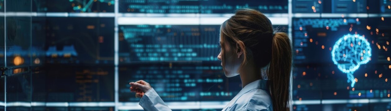 AI researcher training machine learning models with large datasets