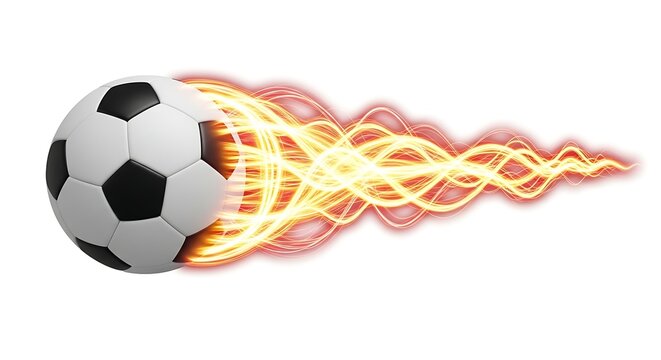 A soccer ball in high speed