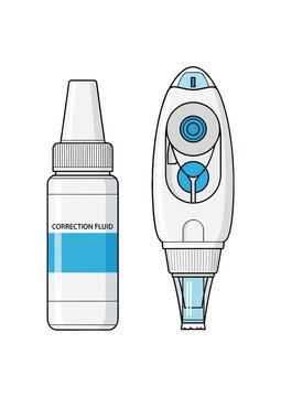 Correction Fluid and Tape: Essential Stationery for Error-Free Writing.