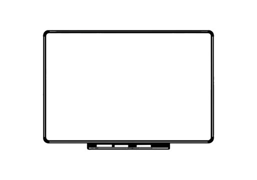 Whiteboard with Black Frame and Markers for Presentations and Brainstorming.