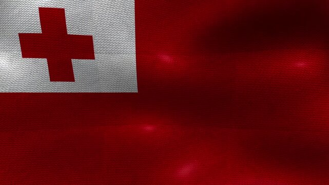 Tonga Tongan Flag Textured Background Waving