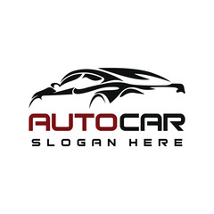 Obraz premium Sports car logo design template illustration vector