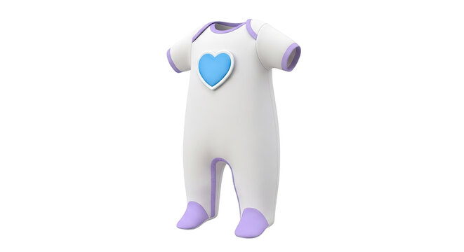 Baby Onesie with Blue Heart