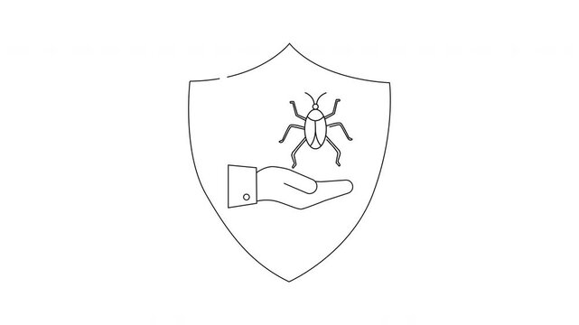 Pest Control Shield Icon - Protecting Against Bugs and Infestations.