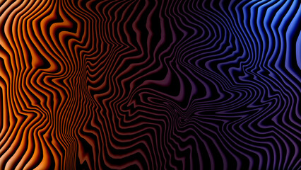 Fototapeta premium Vibrant abstract background with wavy lines in orange and blue hues