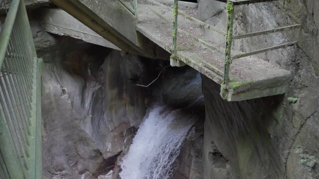 Orrido di Bellano natural gorge and waterfall in Bellano on Lake Como, Italy