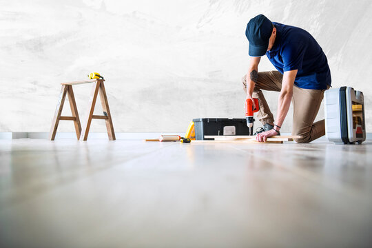 People renovating the house concept