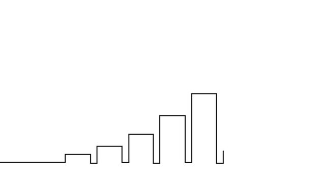 
4K Continuous Line Animation of Growing Business Chart with Upward Arrow
Minimalist Line Art Graph, Financial Growth & Success Concept on White Background
Clean Vector Motion Design for Business, Ana