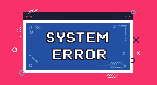 System Error Message on Digital Screen.