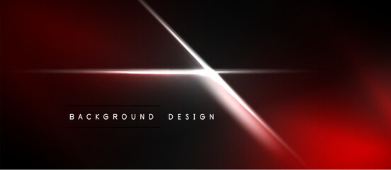 Obraz na płótnie Canvas Dark red background features bright white lines intersecting. Minimalist design with text background design centered below. Modern aesthetic.