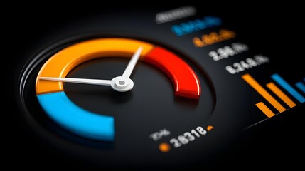 Naklejka premium trading system concept with vibrant holographic dashboard showing diversified portfolio performance