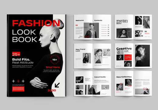 Fashion Look Book Template Layout