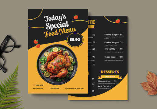 Restaurant Special Menu Template