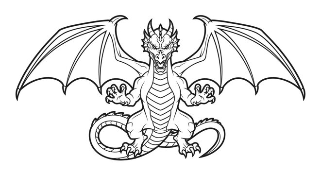 Dragon creature with wings and tail.