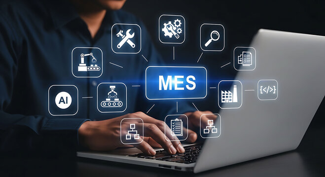 Manufacturing Execution System MES Software for Industrial Automation and Smart Factory
