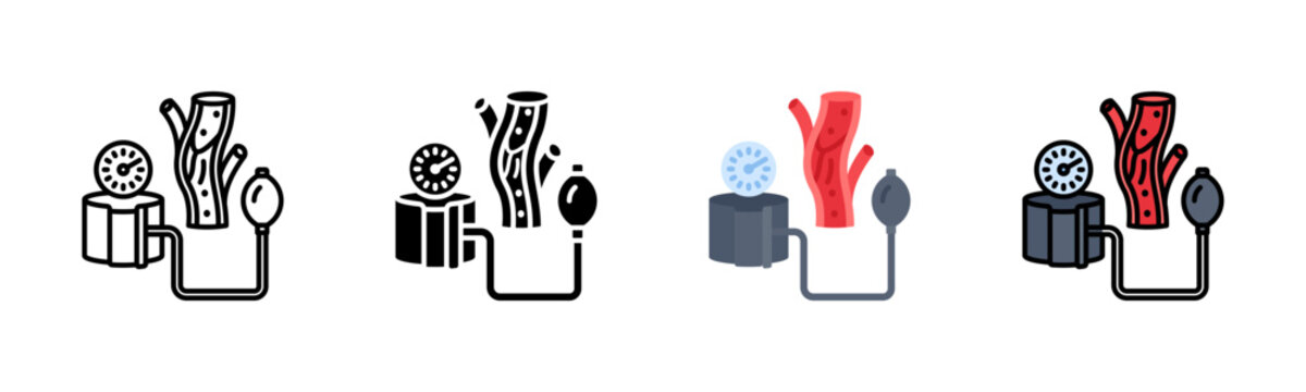 Blood Pressure Icon Pack In Multiple Styles