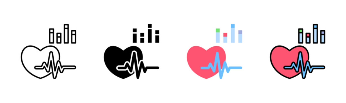 Cardiac Rhythm Icon Pack In Multiple Styles