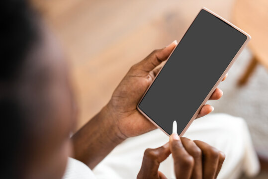 Person using blank smartphone stylus photo, suitable as mockup