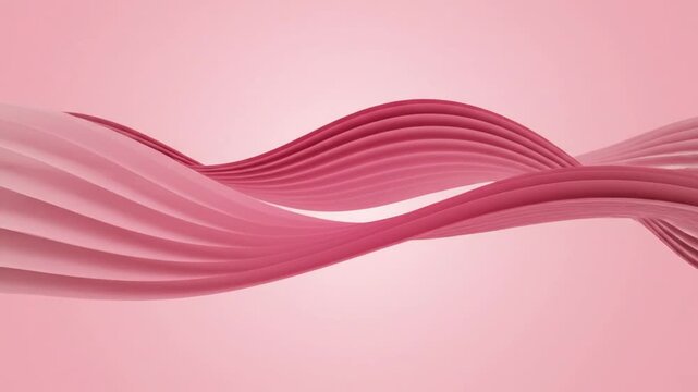 Soft pink abstract background with wavy curved lines and smooth gradients creating a fluid motion effect for elegant digital presentations and modern graphic design backdrops.